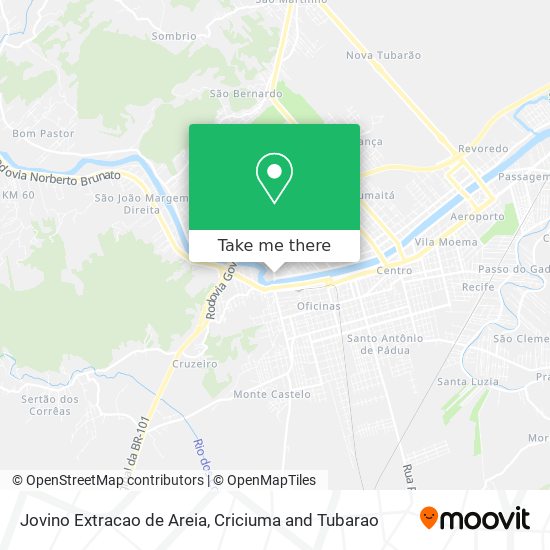Jovino Extracao de Areia map