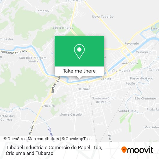 Tubapel Indústria e Comércio de Papel Ltda map