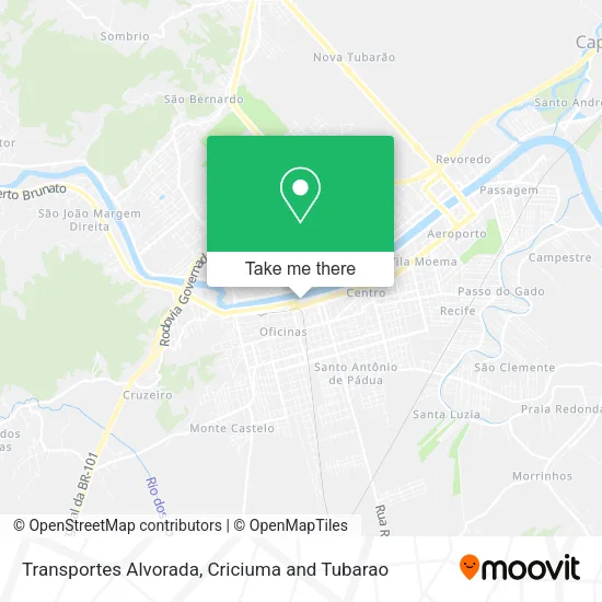 Transportes Alvorada map