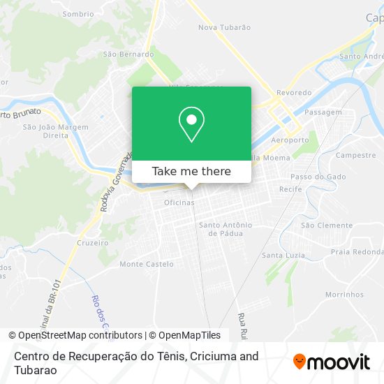 Centro de Recuperação do Tênis map