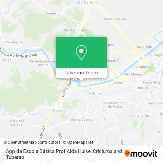 App da Escola Básica Prof Alda Hulse map