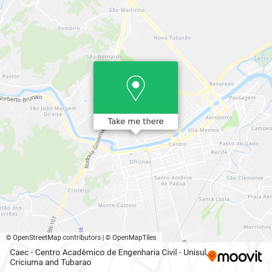 Mapa Caec - Centro Acadêmico de Engenharia Civil - Unisul