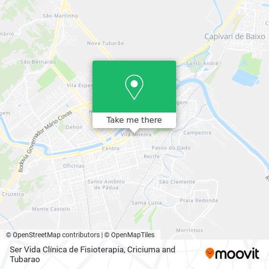 Ser Vida Clínica de Fisioterapia map