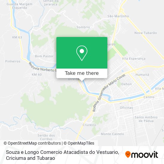 Souza e Longo Comercio Atacadista do Vestuario map