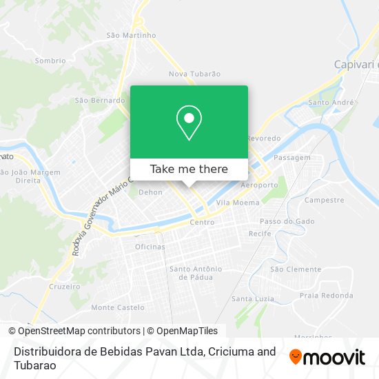 Mapa Distribuidora de Bebidas Pavan Ltda