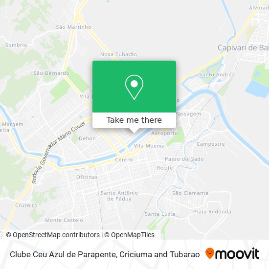 Clube Ceu Azul de Parapente map