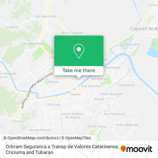 Orbram Seguranca e Transp de Valores Catarinense map
