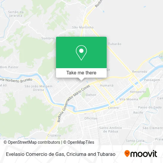 Evelasio Comercio de Gas map