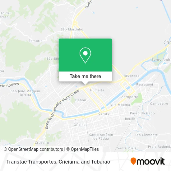 Transtac Transportes map