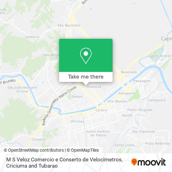 Mapa M S Veloz Comercio e Conserto de Velocimetros