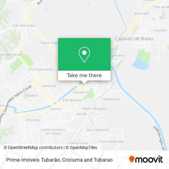Prime Imóveis Tubarão map