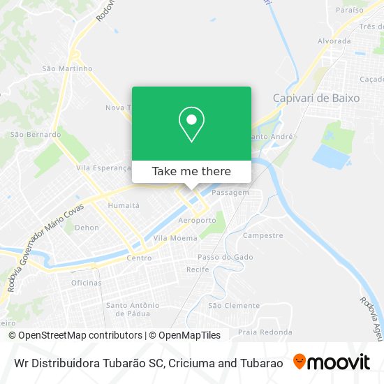 Wr Distribuidora Tubarão SC map