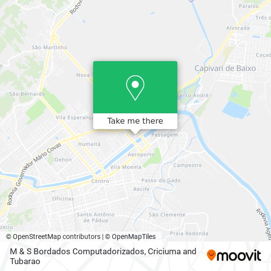 M & S Bordados Computadorizados map