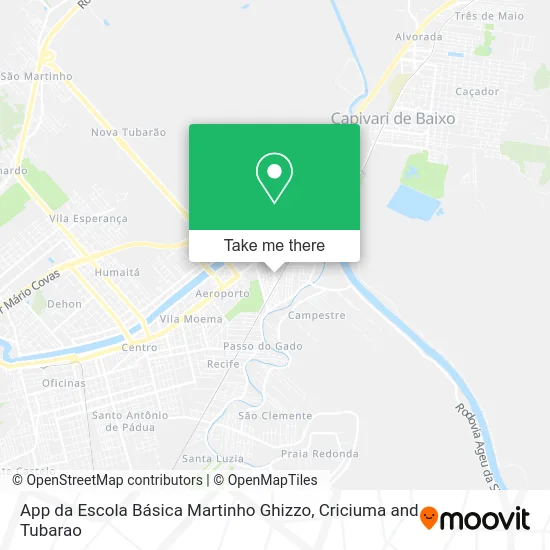 App da Escola Básica Martinho Ghizzo map
