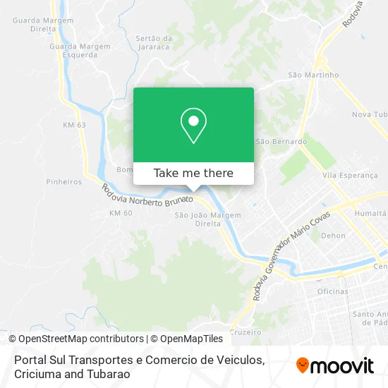 Portal Sul Transportes e Comercio de Veiculos map