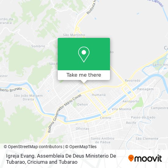 Mapa Igreja Evang. Assembleia De Deus Ministerio De Tubarao