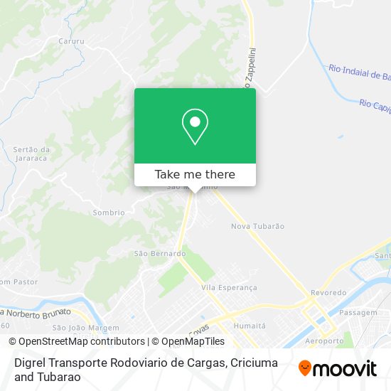 Digrel Transporte Rodoviario de Cargas map