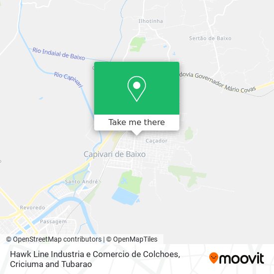 Mapa Hawk Line Industria e Comercio de Colchoes