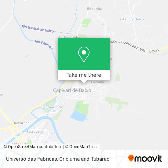 Universo das Fabricas map