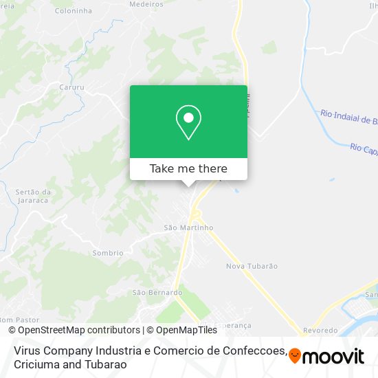 Virus Company Industria e Comercio de Confeccoes map