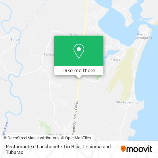 Restaurante e Lanchonete Tio Bilia map