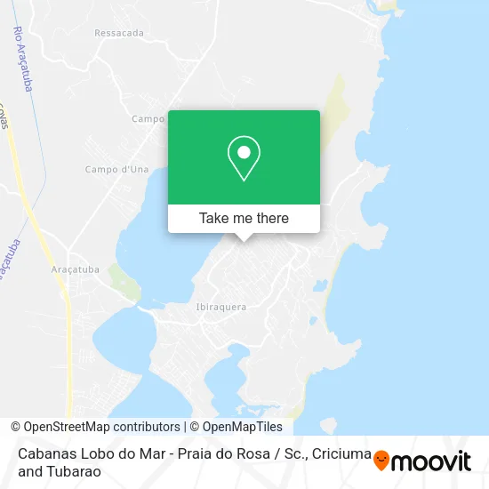 Cabanas Lobo do Mar - Praia do Rosa / Sc. map