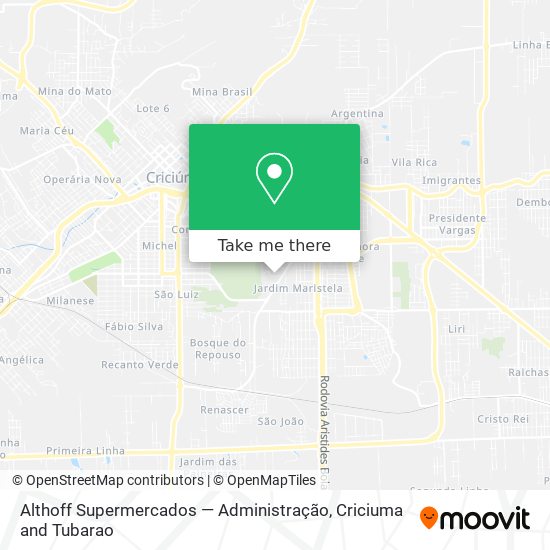 Althoff Supermercados — Administração map