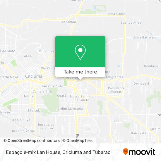 Espaço e-mix Lan House map