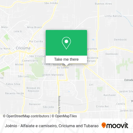 Joênio - Alfaiate e camiseiro map