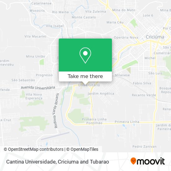 Cantina Universidade map
