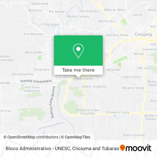 Bloco Administrativo - UNESC map