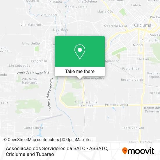 Associação dos Servidores da SATC - ASSATC map