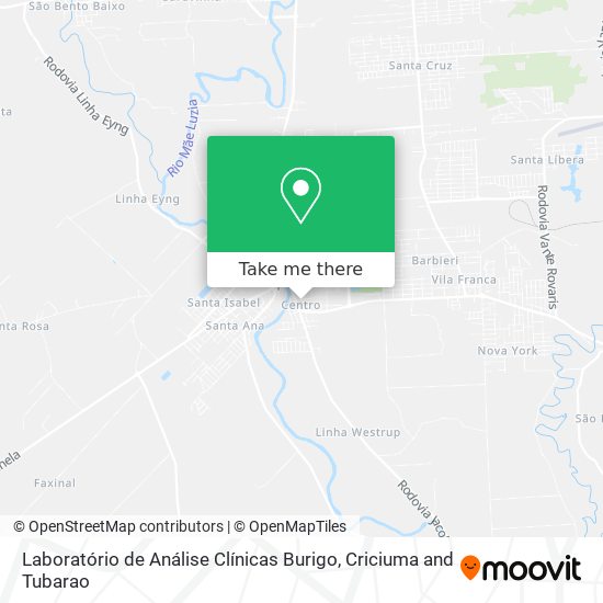Laboratório de Análise Clínicas Burigo map