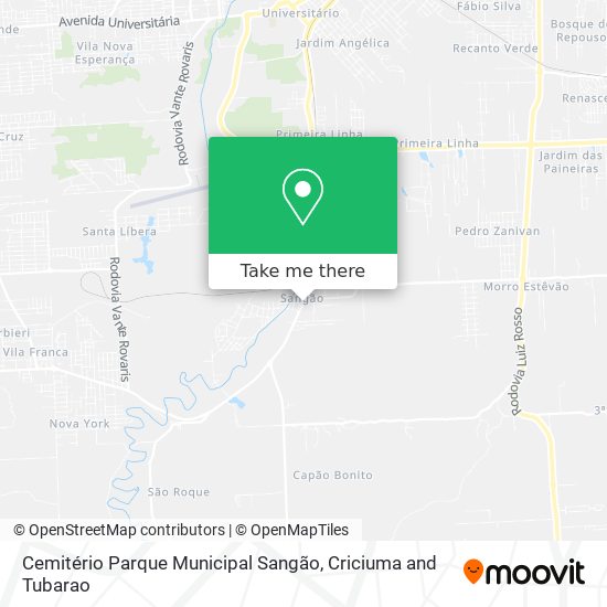 Cemitério Parque Municipal Sangão map