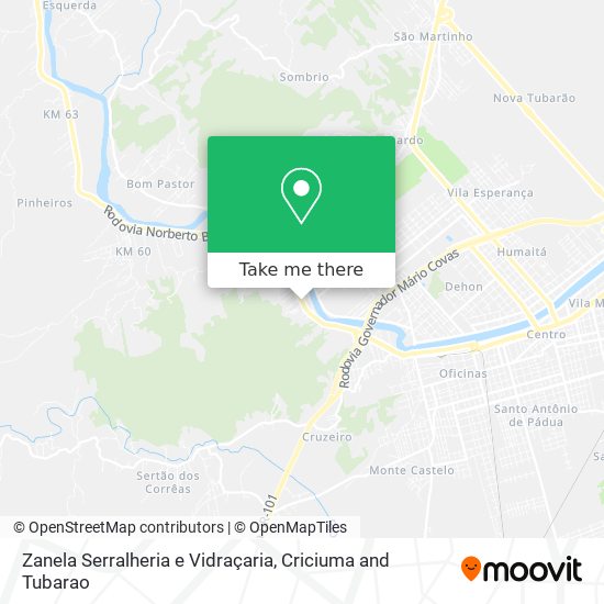Zanela Serralheria e Vidraçaria map