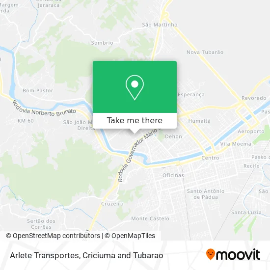 Arlete Transportes map