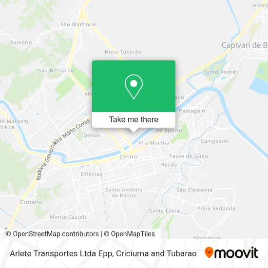 Arlete Transportes Ltda Epp map
