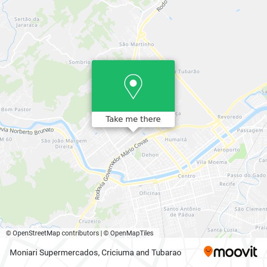 Moniari Supermercados map