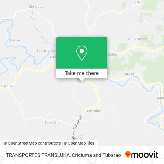 Mapa TRANSPORTES TRANSLUKA