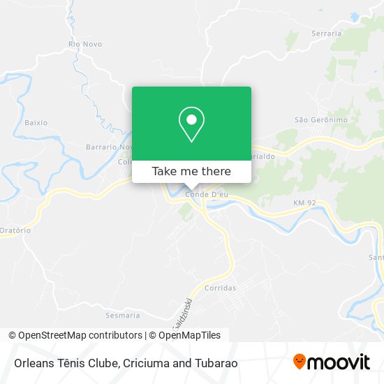 Orleans Tênis Clube map