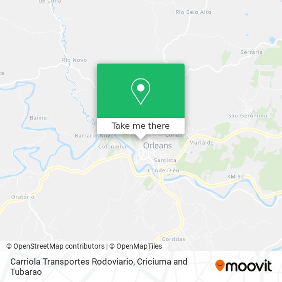 Carriola Transportes Rodoviario map