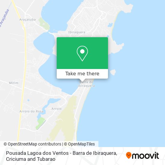 Mapa Pousada Lagoa dos Ventos - Barra de Ibiraquera