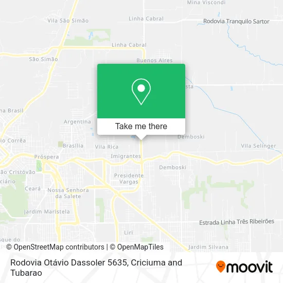Rodovia Otávio Dassoler 5635 map