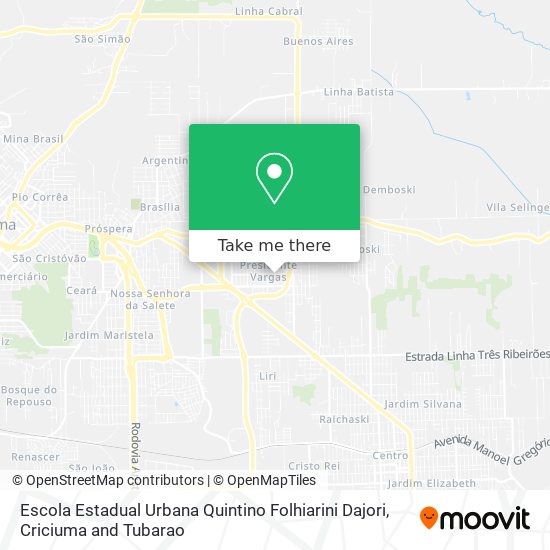 Escola Estadual Urbana Quintino Folhiarini Dajori map