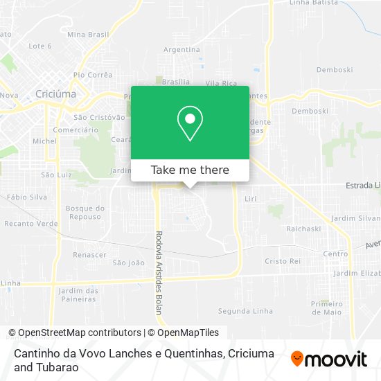 Cantinho da Vovo Lanches e Quentinhas map