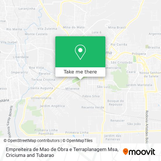 Empreiteira de Mao de Obra e Terraplanagem Msa map