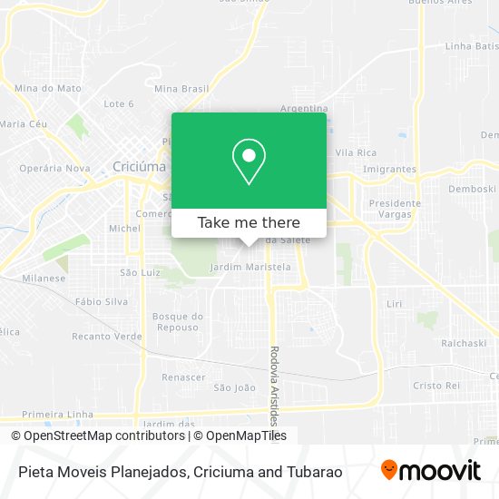 Mapa Pieta Moveis Planejados