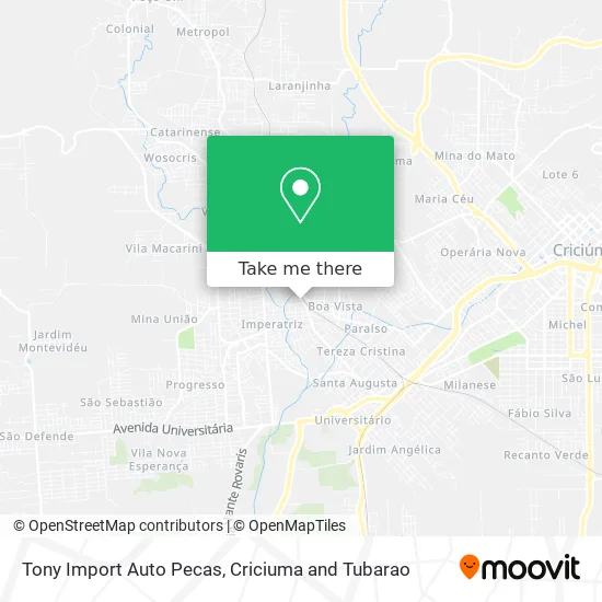 Tony Import Auto Pecas map