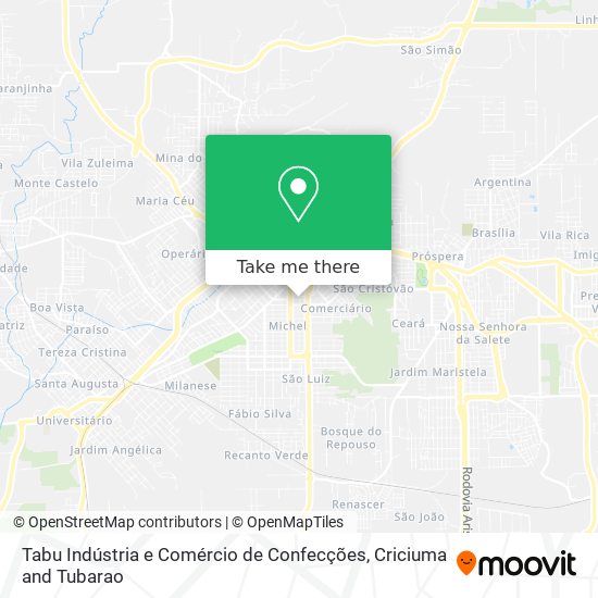 Tabu Indústria e Comércio de Confecções map