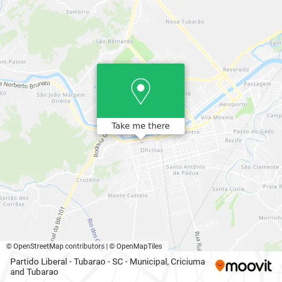 Partido Liberal - Tubarao - SC - Municipal map